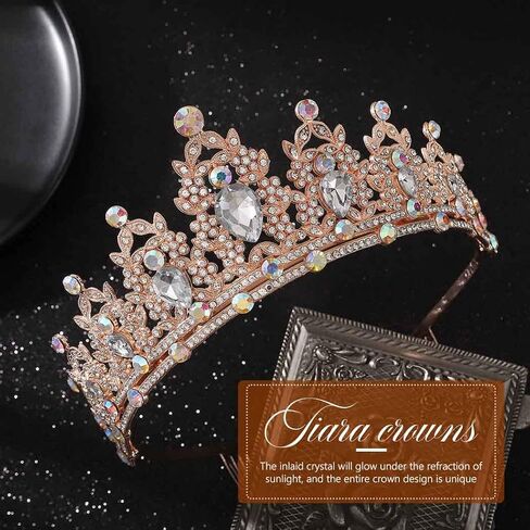 Kilshye Crystal Wedding Crowns and Tiaras Rhinestone Bridal Headband Bride Prom Costume Hair Accessories for Women in Saudi Arabia