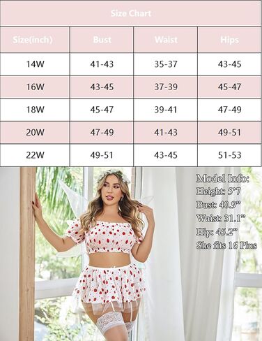 Avidlove Plus Size Garter Lingerie Set Mesh Ruffle Cosplay Lingerie with Mini Skirt 3 Piece Lingerie Set in Saudi Arabia