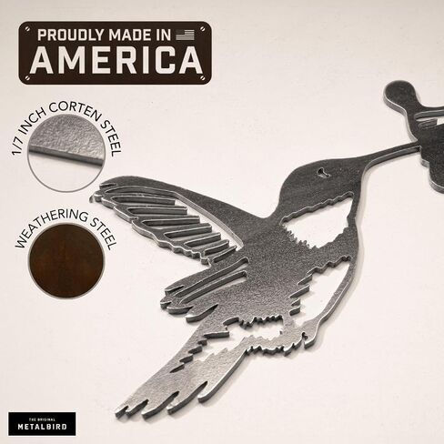 Bald Eagle - Outdoor Tree Ornaments in Corten Steel - Metal Art Proudly Made in America in Saudi Arabia