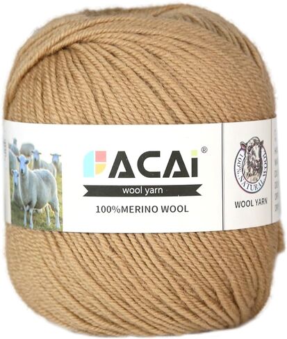 Facai Merino Wool Yarn Sock Yarn - 100% Pure Merino Wool Roving for Knitting, 1-Ball Set, 3.5oz (240 Yards), Worsted Weight (1, Flamingos) in Kuwait