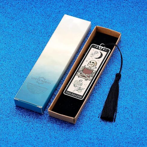 Octamber Halloween Gifts Halloween Bookmarks Halloween Basket Stuffers Spooky Basket Stuffers Boo Baksket Stuffers Tarot Bookmark Skeleton Tarot Cards Bookmark The Reader Halloween Birthday Gifts in Saudi Arabia
