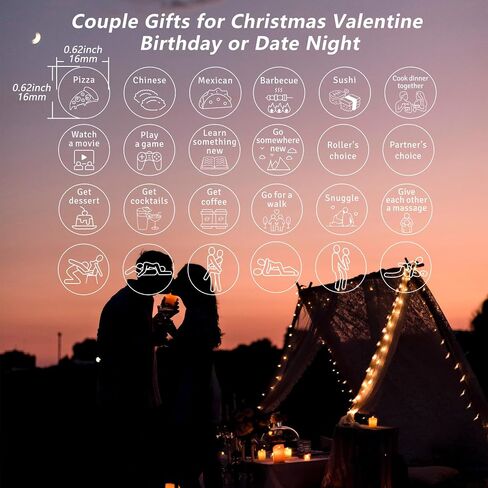 4PCS Date Night Dice Christmas Stocking Stuffers for Adults Stocking Stuffers for Women Men White Elephant Gifts Gag Gift 50th 11th Anniversary Steel Gift Couple Games for Date Night Wedding Valentine in Saudi Arabia