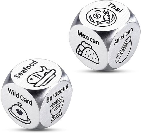 4PCS Date Night Dice Christmas Stocking Stuffers for Adults Stocking Stuffers for Women Men White Elephant Gifts Gag Gift 50th 11th Anniversary Steel Gift Couple Games for Date Night Wedding Valentine in Saudi Arabia