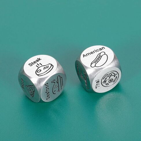 4PCS Date Night Dice Christmas Stocking Stuffers for Adults Stocking Stuffers for Women Men White Elephant Gifts Gag Gift 50th 11th Anniversary Steel Gift Couple Games for Date Night Wedding Valentine in Saudi Arabia