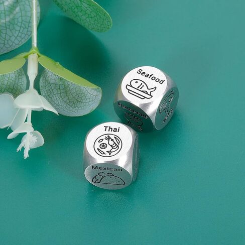 4PCS Date Night Dice Christmas Stocking Stuffers for Adults Stocking Stuffers for Women Men White Elephant Gifts Gag Gift 50th 11th Anniversary Steel Gift Couple Games for Date Night Wedding Valentine in Saudi Arabia