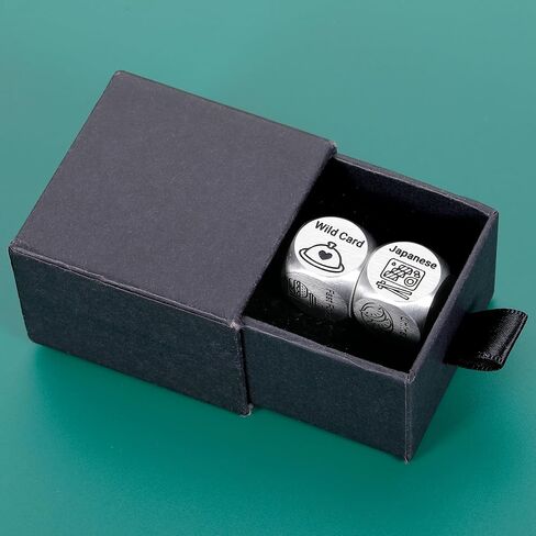 4PCS Date Night Dice Christmas Stocking Stuffers for Adults Stocking Stuffers for Women Men White Elephant Gifts Gag Gift 50th 11th Anniversary Steel Gift Couple Games for Date Night Wedding Valentine in Saudi Arabia