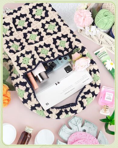 Aeelike Crochet Bag Kit, Shoulder Bag Crochet Kit Crochet Tote Bag Kit for Beginners with Step-by-Step Instructions & Crochet Accessories Tools for Adults Kids Crocheting Lovers, Crochet Gift in Saudi Arabia