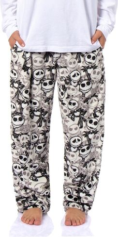 Men's Pajama Pants Soft Plush Fleece Graphic Print with Adjustable Elastic Waistband and Side Pockets in Kuwait