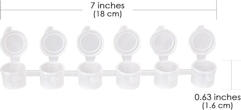 كوب طلاء صغير لشرائط الطلاء الفارغة من SHIDOW، أواني أكواب طلاء صغيرة لشرائط الطلاء الفارغة، لوازم فنية للرسم الفني للفصول الدراسية والمدارس واللوحات الفنية والمهرجانات الفنية (20 قطعة 3 مل) in Kuwait