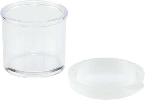 Creative Mark Assorted Pack of 14 Storage Cups - 8 Small 10 ml & 6 Large 45 ml Durable Clear Plastic Paint Containers with Lids for Artists, Students, Professionals in Saudi Arabia