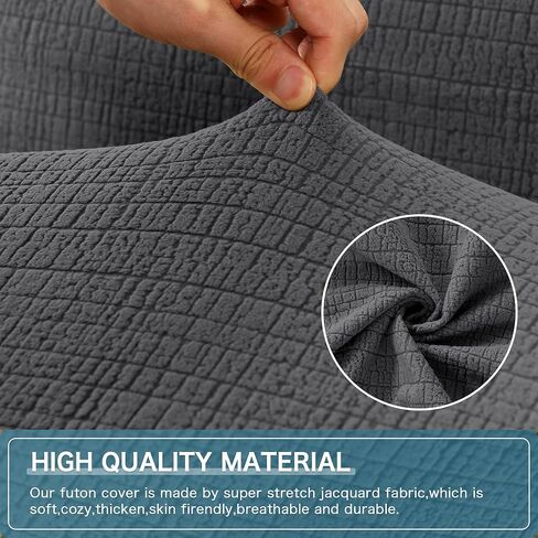 H.VERSAILTEX 100% Waterproof Stretch Couch Cover Recliner Cover Electric Power Lift Recliner Chair Cover for Elderly Fitted Standard Large Recliner with Side Pocket, Soft Thick Jacquard,Grey in Kuwait