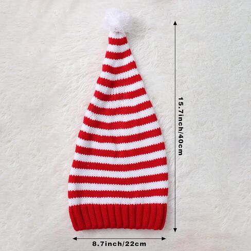 LINOCOUTON Mens Womens Christmas Hat Santa Striped Knitted Beanies for Adults in Saudi Arabia