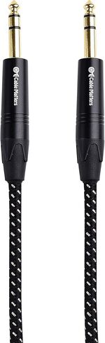 Cable Matters Premium Braided Balanced 1/4 Inch TRS Cable, 6ft | Balanced Stereo Audio, Gold-Plated Connectors, Oxygen-Free Copper in Kuwait