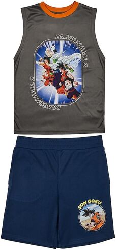 Bioworld 3-Pack Boy's Short Sleeve Tee, Muscle Tank, Athletic Shorts Set in Saudi Arabia