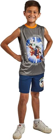 Bioworld 3-Pack Boy's Short Sleeve Tee, Muscle Tank, Athletic Shorts Set in Saudi Arabia