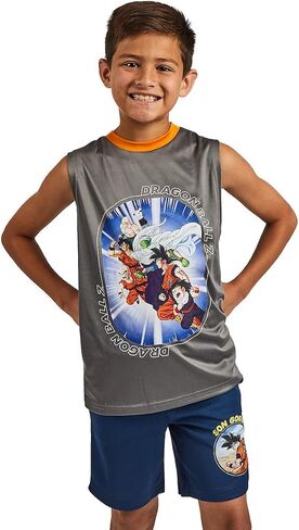 Bioworld 3-Pack Boy's Short Sleeve Tee, Muscle Tank, Athletic Shorts Set in Saudi Arabia