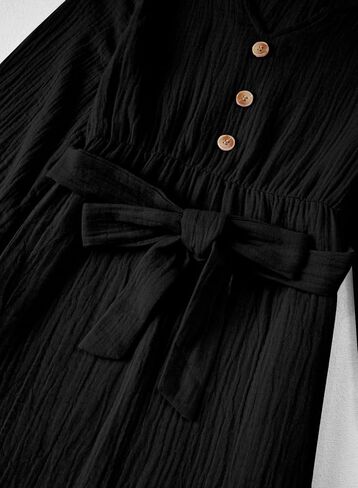 blibean Girls Cotton Long Sleeve Dresses Ruffled Semi Formal Dress Size 6-15 Years in Kuwait