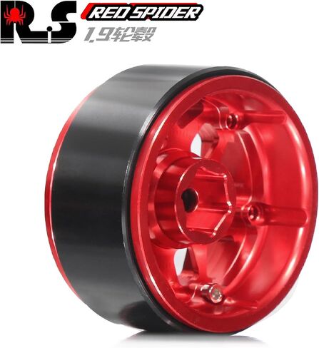 REDSPIDER 1.9 Beadlock Wheels（4pcs） Aluminum 1.9 Wheels 12mm Hex for 1/10 RC Crawler SCX10 Pro TRX4 TRX6 VS4-10 Gen8 1.9 Crawler Wheels (Black) in Kuwait