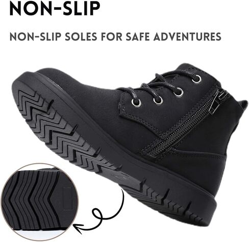 أحذية Ahannie للأولاد الصغار أحذية عمل خارجية كاجوال بسحاب جانبي للكاحل (طفل صغير/طفل صغير) in Kuwait