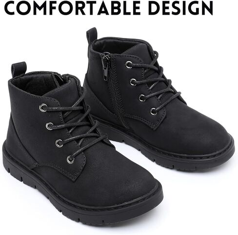 أحذية Ahannie للأولاد الصغار أحذية عمل خارجية كاجوال بسحاب جانبي للكاحل (طفل صغير/طفل صغير) in Kuwait