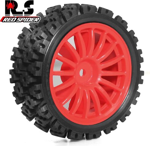 1/10 RC Wheels and Tires，70mm On Road Rubber Tires， for HPI Ken Block's Tamiya XV01 TT01 TT02B Kyosho FAZER MK2 Lc Racing PTG HSP RGT RC 3RACING D5 1/10 RC Rally Car (Black) in Kuwait