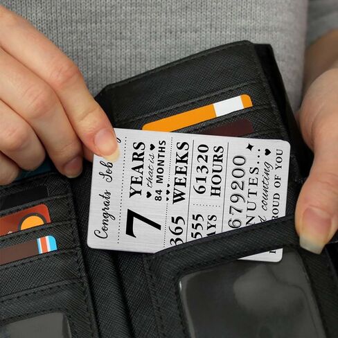 Gezxin 8 Year Sobriety Card For Men Women- 8th 8 Year Sober Gifts- Silver Recovery Presents in Kuwait