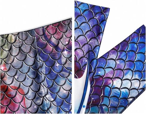 Mermaid Leggings for Women Yoga Print Pants Plus Size Fish Scale High Waisted Halloween Costume Tights in Saudi Arabia