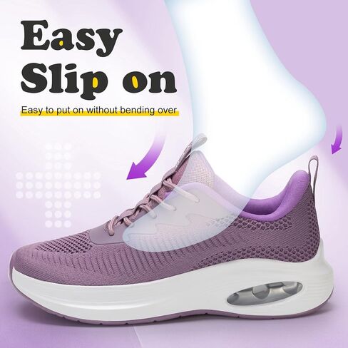 ZYEN أحذية واسعة عند الأصابع للنساء، أحذية جري للطرق، أحذية رياضية واسعة للغاية، تدعم قوس القدم، أحذية رياضية للتنس، أحذية مشي خفيفة الوزن قابلة للتنفس in Kuwait
