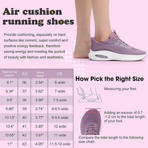 ZYEN أحذية واسعة عند الأصابع للنساء، أحذية جري للطرق، أحذية رياضية واسعة للغاية، تدعم قوس القدم، أحذية رياضية للتنس، أحذية مشي خفيفة الوزن قابلة للتنفس in Kuwait