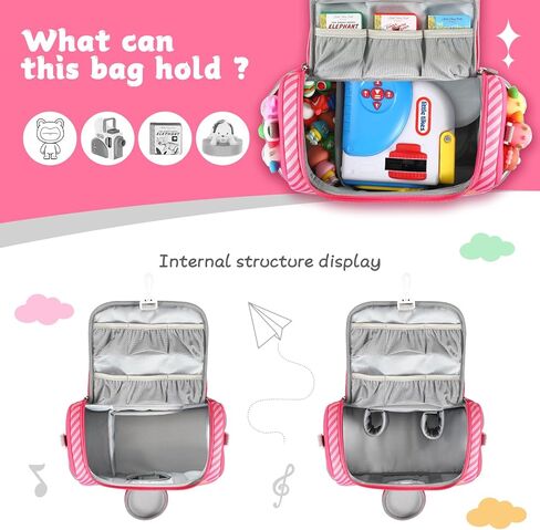 حقيبة حمل متوافقة مع مجموعة Little Tikes for Story Dream Machine Books Starter Set، حقيبة حمل تخزين لـ Little Tikes for Storytime Audio Play Real for Littles Character Collection (قوس قزح) in Kuwait