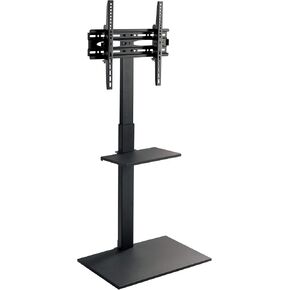 Mount-It! Tall Floor TV Stand for Living Room and Bedroom with Tilt Mount and Shelf | Adjustable Height for 37-55 Inch TVs | Space-Saving TV Stand for Apartments & Dorm Rooms | VESA 400x400 mm