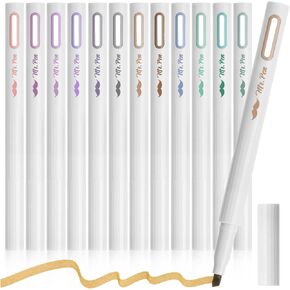 Mr. Pen- Aesthetic Highlighters, 12 Pack, Chisel Tip, Muted Pastel Colors, Cute Highlighters Assorted Colors, Cute Highlighters for School Highlighters, Highlighter Set, Pastel Highlighters