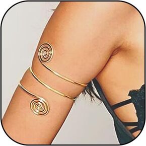 Long tiantian Arm Cuff Layered Arm Bracelet Minimalist Arm Cuff Jewelry for Women Upper Arm Cuff Adjustable Cuff Bangle Armband Open Wrist Bracelets