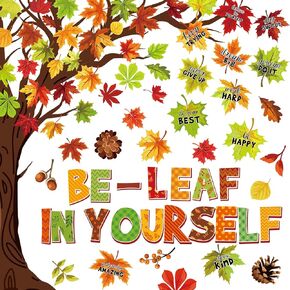 85 قطعة لوحة إعلانات الخريف ديكورات الفصول الدراسية، خريف أخضر برتقالي يترك ورقة انقطاع ملصق ملهم يكون ورقة في نفسك جدار ديكور للمدرسة السبورة مكتب المنزل شكرا إعطاء اللوازم in Kuwait