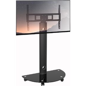 ProMounts Premium Mobile TV Stand for 32" to 72" LCD LED Flat/Curved Panel TVs, ± 20° Swivel TV Cart Holds Up to 88lbs, Portable TV Stand with Max Vesa 600x400mm, TV Rolling Stand for Office/Home