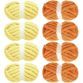 MABOZOO Chunky Yarn for Crocheting 8 Pack,Sage Green Fluffy Jumbo Chenille Yarn,Soft Plush Yarn Bulky,Giant Thick Fuzzy Yarn for Hand Knitting or  Arm Knitting  (31.7 yds,8 oz Each Skein)