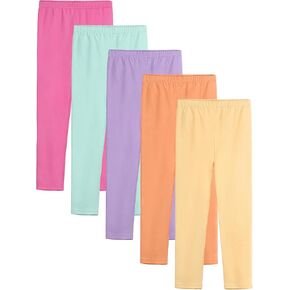 5 قطع من السراويل الضيقة للفتيات من القطن للفتيات، سراويل ضيقة للأطفال الصغار، قابلة للتمدد بطول كامل، عبوات متعددة قابلة للسحب in Kuwait