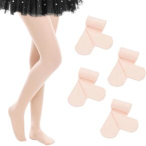 Century Star 4 Pairs Tights for Girls Ballet Tights Dance Toddler Tights Girls Stockings School Uniform Kids Leggings