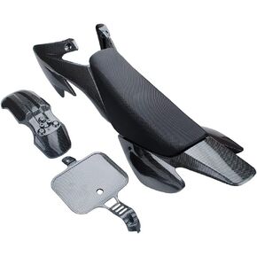 Plastic casing Simulated carbon fiber surface Fairing Body Kits+Tall Foam Seat For CRF50 XR50 Pit Dirt Trail Bike 50-125cc SSR Atomik Thumpstar Kayo Pitster mini motorcycle