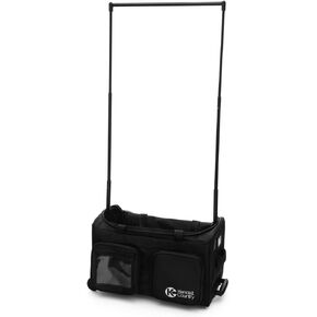 Rolling Dance Bag with Garment Rack – Kendall Country Duffel with Rack 22 Inch Luggage for Cheer Sports Travel Skating Raven Black