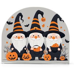 Nander Halloween Gnome Napkin Holders for Kitchen,Elegant Acrylic Plate Paper Napkin Holders,Paper Towel Dispenser for Dining, Living Room, Party