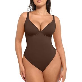 FeelinGirl Bodysuits for Women Tummy Control Shapewear Bodysuit Thong Body Suits