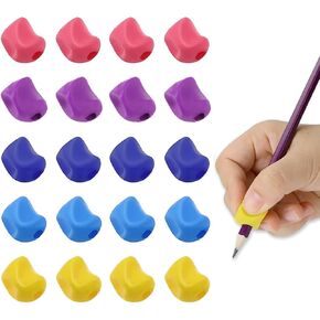 JustBlanks 20 Pcs Pencil Grips for Kids Handwriting - Pencil Grippers Writing Tool, Pencil Holder for Kids, Writing Posture Correction Tools for Toddlers, Preschoolers Needs for Classroom