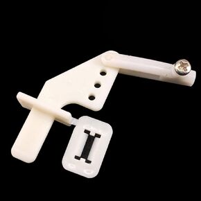 HH-Eason 20 Sets Control Horns 4 Holes White Plastic with Screw for RC Airplane Parts Model Replacement Remote Control Foam Electric Plane 21x11MM (20)