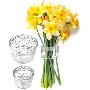 2 Pcs Clear Floral Frog Bouquet Holder, Spiral Ikebana Stem Holder for Vases, Hanataba Flower Arranger Twist, DIY Bouquet Twister Flower Arrangement Supplies, Floral Art Accessory