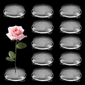 12 Pcs Plastic Flower Frog, 2.76 Inches Expertly Crafted Floral Frogs for Arrangements Vase, Summer Activity, Plant & Wedding Decoration,Clear, Lightweight, by IHDYPPEW