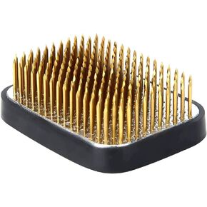 SVY Japanese Kenzan Ikebana Flower Arranger, Kenzan Flower Frog with Needle Calibrator and Cleaning Brush (Rectangle 2.75" 2")