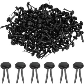PATIKIL 100 Pcs Paper Brass Fasteners Split Pins Pastel Mini Metal Brads Round Head Plated Fastener for Craft Art Scrapbooking DIY Supplies, Silver, 8 x 15 mm