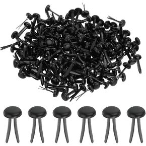 PATIKIL 400 PCS Paper Brass Fasteners Split Pins Pastel Mini Metal Brads Round Head Plated Fastener for Craft Art Scrapbooking DIY Supplies, Green, 5 x 9 mm