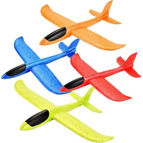 PowerTRC 17.5" Toy Throwing Foam Airplane | 2 Pack Foam Gliding Airplane | Outdoor Sports Toys and Party Favors
